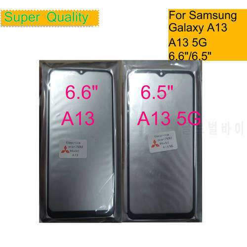 10Pcs/Lot For Samsung Galaxy A13 A135 Touch Screen Front Outer Glass Panel LCD Lens A13 5G A136 Glass With OCA Glue