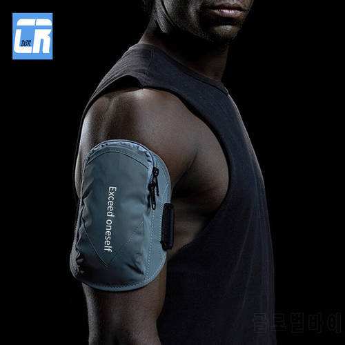 Outdoor Sport Fitness Running Waterproof Reflective Armband Bag For 6.8inch Universal Cell Phone Sport Arm Wrist Pouch Bag Cover