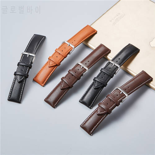 Genuine LeatherCalfskin Replace Watch Straps 18mm 20mm 22mm 24mm Watch Accessories Men Women Soft Watchband
