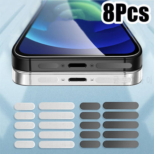 8Pcs/SET Universal Phone Speaker Earpiece Net Anti Dust Proof Mesh Sticker For Apple iPhone 13 12 XR Anti-dust Metal Sticker