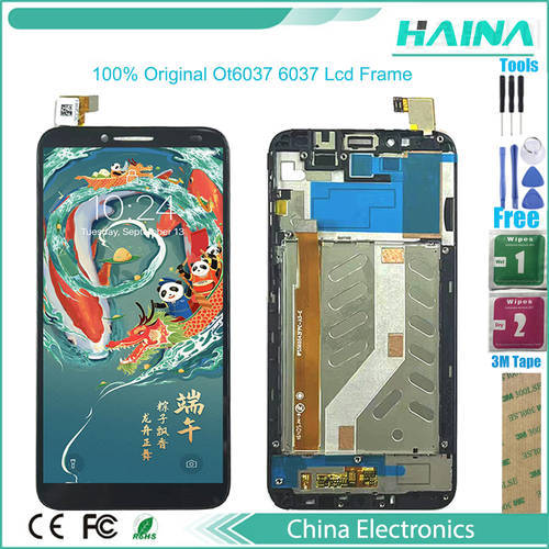 100% Ori For Alcatel One Touch Idol 2 6037 6037Y 6037K OT 6037 OT6037 LCD Display Touch Screen Digitizer Assembly + Tools