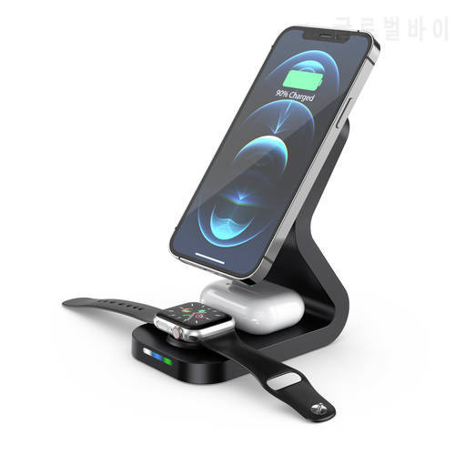Suitable for Apple 12 Magnetic Suction Wireless Fast Charging Iphone12 Three In One Wireless Charger