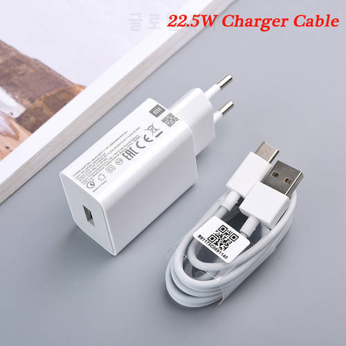 MDY-11-EP Fast Charger For XiaoMi 9 8 CC9 E A3 Redmi K40 K30 Note 8 9 Pro Quick Charge USB3.1 EU Plug Adapter USB Type C Cable