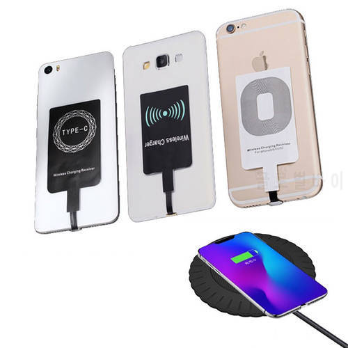 Qi Wireless Charger Receiver Support Type C MicroUSB Fast Wireless Charging Adapter For iPhone5-7 Android phone Wireless Charge