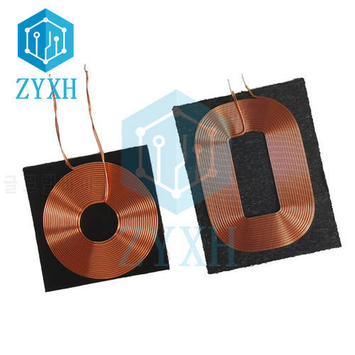 Qi Standard Wireless Charger Receiver Coil Copper PCBA Circuit Coil Square Round Shape Universal Charging Receiver Coil DIY Kit