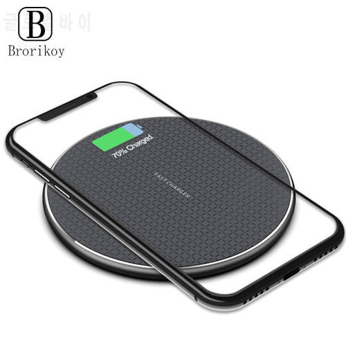 10W Wireless Charger Pad for Samsung S21 S20 Note 10 iPhone 14 13 12 11 Pro Xs Max X 8 Metal Wireless Fast Charging Quick Charge