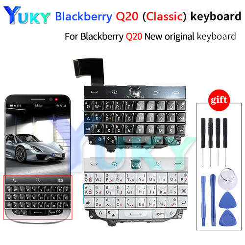 For BlackBerry Classic Q20 Original Mobile Phone English And Arabic Keyboard Button With Flex Cable Replacement Parts NEW