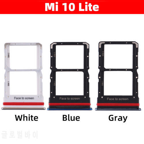 For Xiaomi Mi 10 Lite 5G Sim Tray Sim Card Tray Holder Sim SD Card Slot Holder Replacement Parts