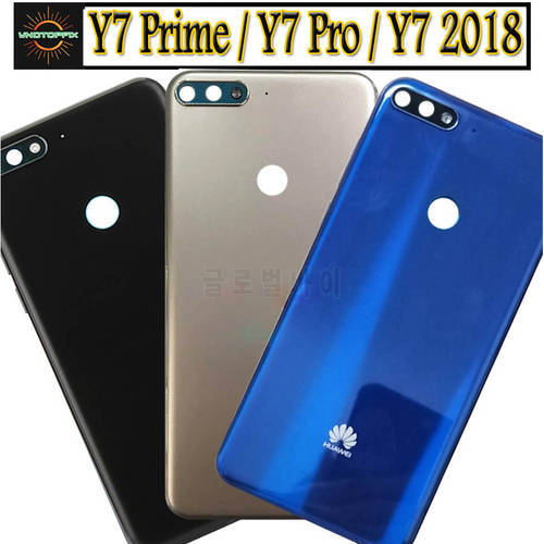 New For Huawei Y7 Y7Prime Y7Pro 2018 Battery Back Cover Back Door Rear Battery Housing For Huawei y7 prime 2018 Battery Cover