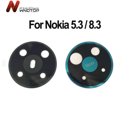New Back Rear Camera Lens Glass Replacement Part For Nokia 8.3 Lens With Sticker Top Quality For Nokia 5.3 Back Rear Camera Lens