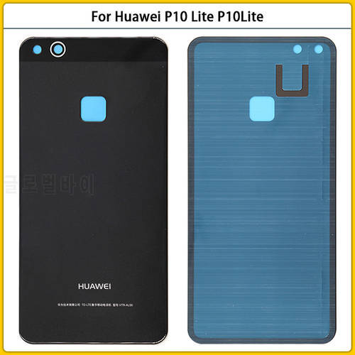 Original 5.2 inch For Huawei P10 Lite Battery Back Cover P10 Lite Rear Door 3D Glass Panel Housing Case With Adhesive Replace