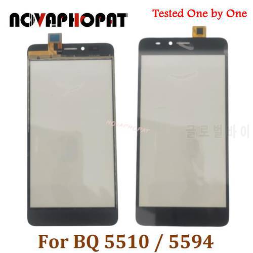 Novaphopat Black Touchscreen For BQ 5594 BQ-5594 BQ5594 / 5510 BQ-5510 Strike Power Max 4G Touch Screen Digitizer Screen