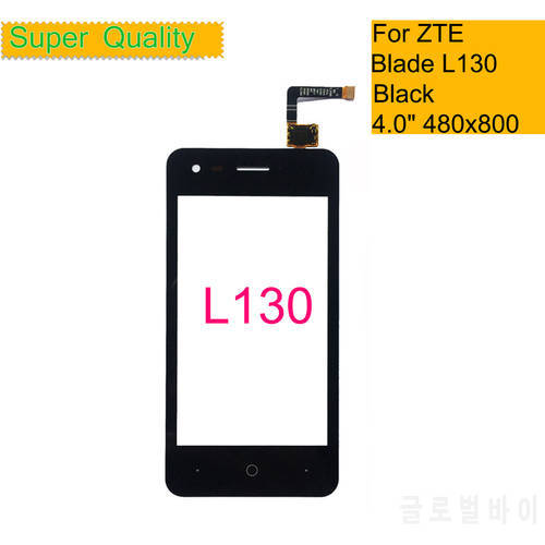 10Pcs/Lot For ZTE Blade L130 Touch Screen Digitizer Front Outer Glass Sensor L130 Touch Panel LCD Glass Lens Replacement