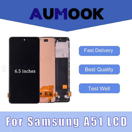 Super Amoled A51 For Samsung Galaxy A51 A515 Lcd Display Touch Screen Digitizer Assembly Parts For Samsung A51/A515/A515F