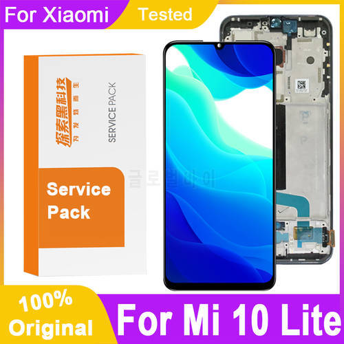 Original 6.57&39&39 Display Replacement For Xiaomi Mi 10 Lite 5G LCD Touch Screen Digitizer Assembly For Mi 10 Lite LCD Display