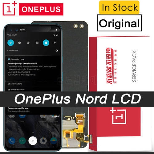 100% Original 6.44 inches AMOLED Display for OnePlus 8 Nord 5G / OnePlus Z LCD Touch Screen Digitizer Replacement Parts