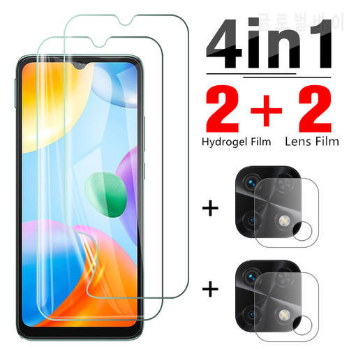 4in1 Hydrogel Film For Xiaomi Redmi 10C Screen Protector For Xiamoi Redmi10C 10 9 9C NFC 9A 9T Camera Lens Protective Film Cover