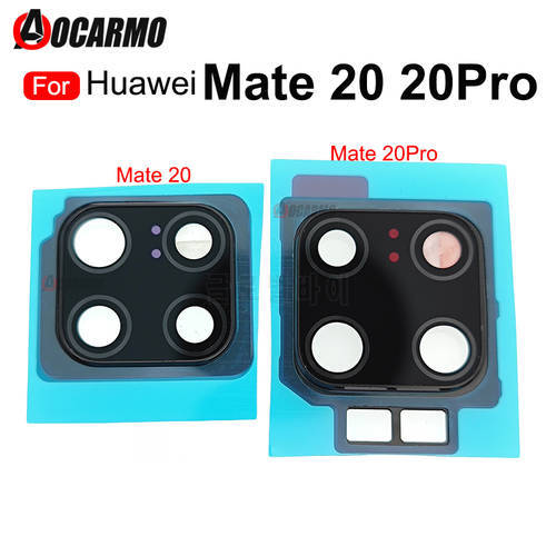 1Pcs Rear Camera Lens With Back Cover Frame For Huawei Mate 20 Pro 20pro Replacement Parts