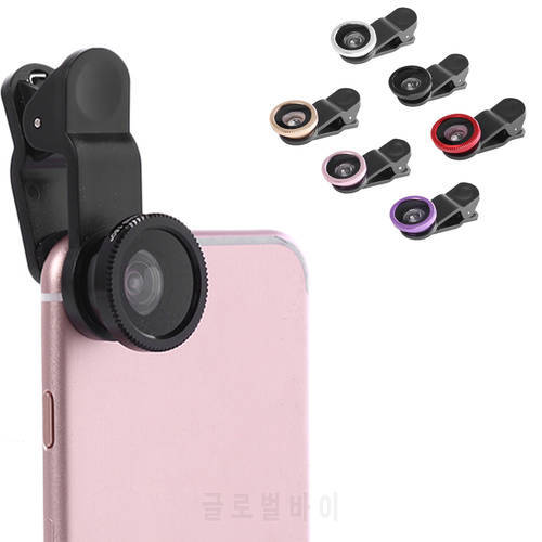 3 in 1 Wide Angle Macro Fisheye Camera Lens Kit Mobile Phone Fish Eye Lenses with Clip 0.67x Universal for iPhone Samsung Xiaomi