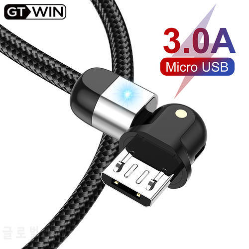 GTWIN 3A Micro USB Cable 180 Degree Fast Charging Data Cable For Samsung Xiaomi Huawei Microusb Android Mobile Phone Charger