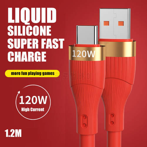 120W Super Fast Charge USB Type C Data Cable for Xiaomi 12 Redmi Huawei OPPO Oneplus Samsung USB C Quick Charger Data Cord Line