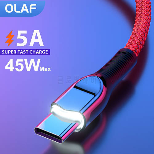 5A USB C Cable For iphone Huawei Xiaomi Redmi Micro USB Cord Fast Charging Type C Charger Data Cable for Oneplus Oppo