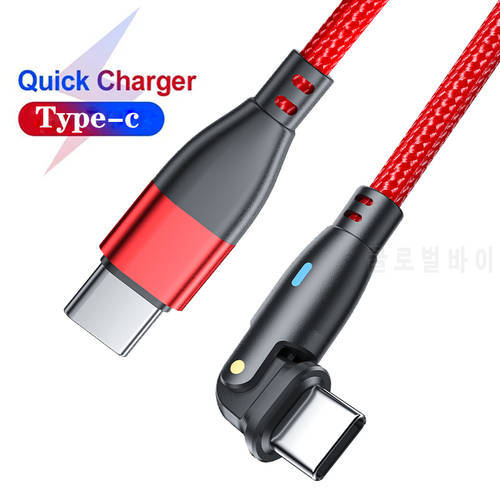 180° Rotatable Bending Fast Charging Type-C Zinc Alloy Data Cable For Samsung Xiaomi Huawei Universal Type-C Charge Wire Line