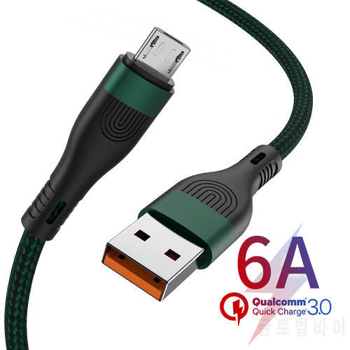 Micro USB Cable Fast Charging 6A Microusb Cord For Samsung S7 Xiaomi Redmi Note 5 Pro Android Phone cable 3A Micro usb charger