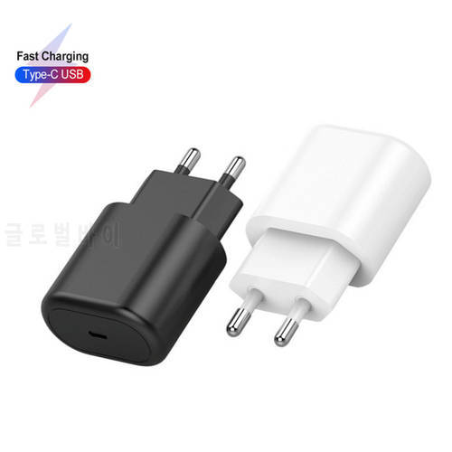 For Galaxy S22 S21 Ultra Adapter Samsung Charge S20 S10 S9 S8 Note 20 A71 A70 A80 M51 Chargeur Carregador Pd Fast Charger 25w EU