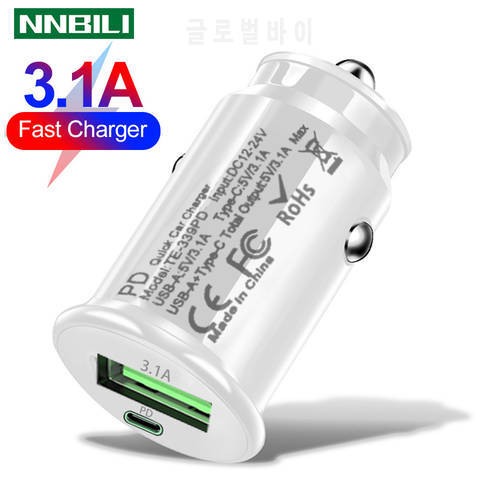 USB Car Charger For iphone 12 11 30W Quick Charge 3.0 Fast Charging Charger For Xiaomi Auto Type C QC PD 3.0 Mobile Phone Charge