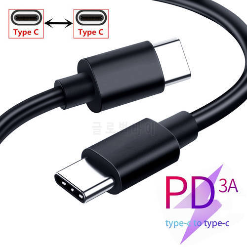 USB C to USB Type C For Samsung S20 PD 0.2m 1m 2m Cable For Huawei P50 P40 P30 Pro Xiaomi 11 10 Ultra 10Pro USB Fast Charge Cord