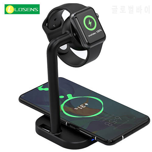 2 in 1 Wireless Charger For iphone 13 12 11 Pro Max Mini XS XR 8 Plus iWatch 7 6 Induction Chargers Fast Charging Station