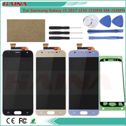 J330 lcd For Samsung Galaxy J3 2017 J330 J330F J330G LCD Display and Touch Screen Digitizer Assembly J3 Pro 2017 with 3M Tape +t