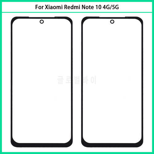 New For Xiaomi Redmi Note 10 4G / 5G Touch Screen LCD Front Outer Glass Panel For Xiaomi Note 10 Touchscreen Glass Lens Replace