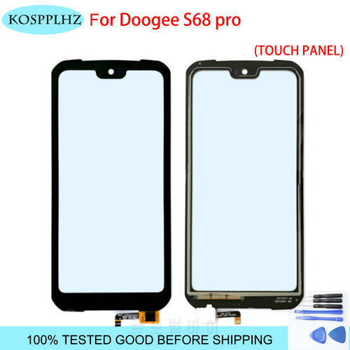 100% New Touch For Doogee S68 PRO Touch Screen Glass Panel Repair Parts For Doogee S68pro Phone Outer Front Panel + Tools & Tape