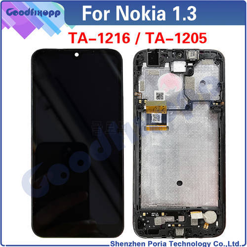 For Nokia 1.3 TA-1216 TA-1205 Phone LCD Display Sensor Touch Screen Digitizer Assembly Screen Replacement Replace