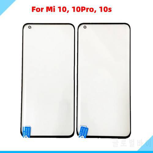 Glass Lens+ Laminated OCA Film For Xiaomi Mi 10 5G Global / Mi10 Pro/ Mi 10S Front Touch Screen Glass Outer Lens Replacement