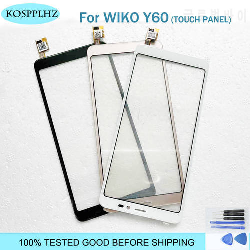 AAAAA Quality For WIKO Y60 Touchscreen Touch Panel Lens Glass With Tape Y60 Touch Glass + tools
