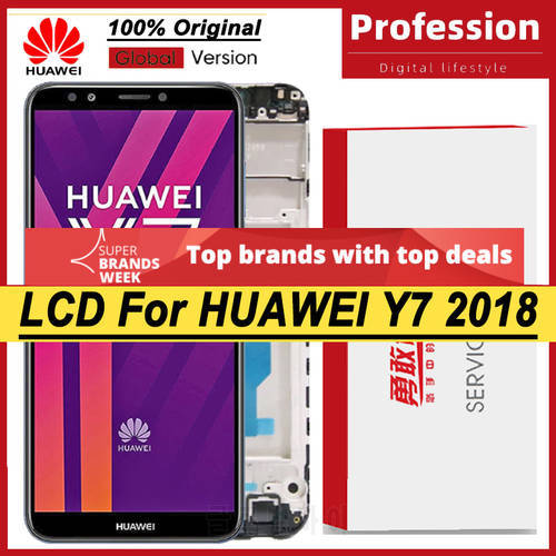 Original 5.99&39&39 IPS LCD Screen For Huawei Y7 2018 LDN-L01 LCD Display Y7 Prime 2018 Display Touch Screen Digitizer Repair Parts