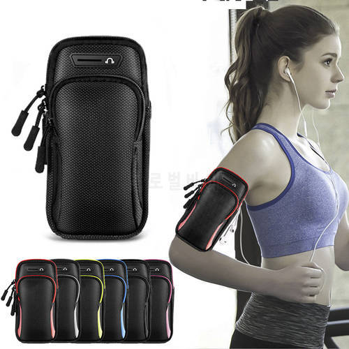 Universal 6.8&39&39 Waterproof Sport Armband Bag Luminous for Outdoor Gym Running Arm Band Mobile Phone Bag Case Coverage Holde