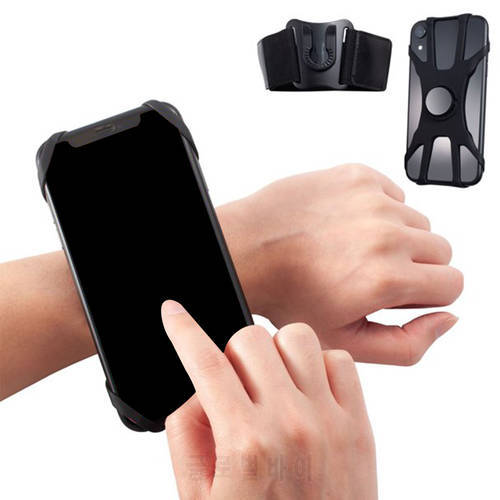 2pcs/set Soft Silicone 360 Degree Rotating Phone Arm Bracket Outdoor Sports Anti Armband Phone Holder Support Stand