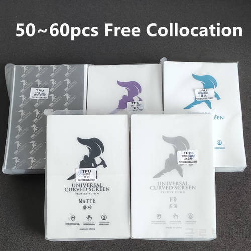 50pcs HD Hydrogel Film For All Phone Protecting Film Cutting Machine Matte/Anti Blue-Ray/UV/Privacy TPU LCD Screen Protector