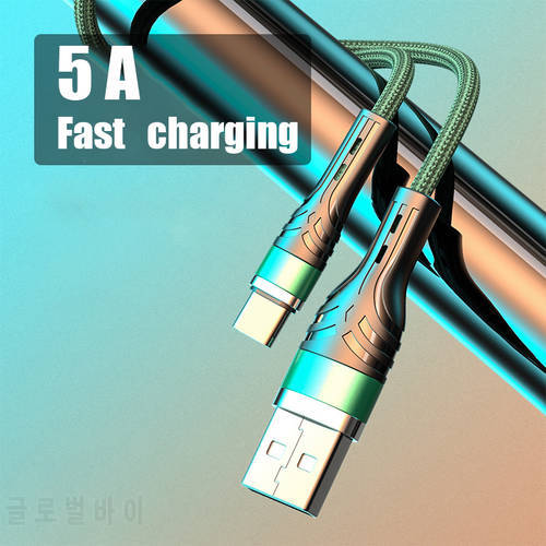 5A USB Type C Charging Cable Type C 5A Fast Charger Black Mamba Quick Charging Cable Micro USB For Xiaomi Samsung Huawei Wire
