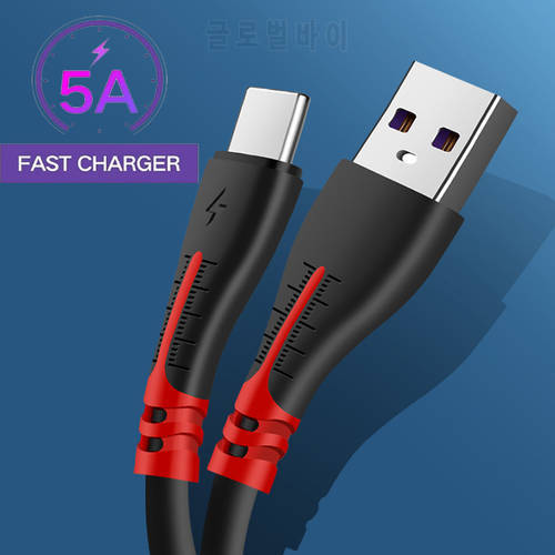 5A Fast Charging USB Type C Data Cable For Huawei One Plus Samsung S21FE Type-C Cable For Xiaomi Redmi Phone Cord Wire Cord