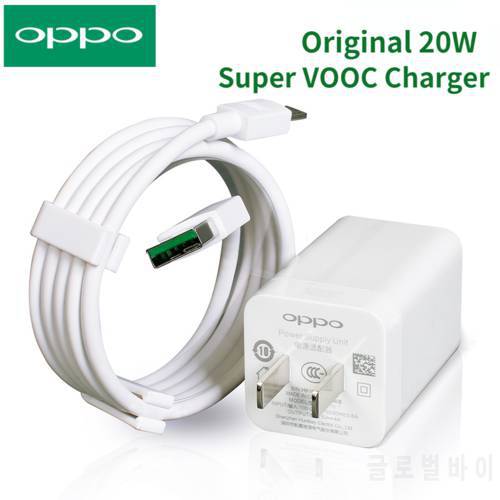 Original 20W OPPO SuperVooc Charger Fast US/EU Wall Charger Fast Micro Cable/ Type-C Cable for OPPO R11/11s /R9s/R7s/R15 A5s A3s