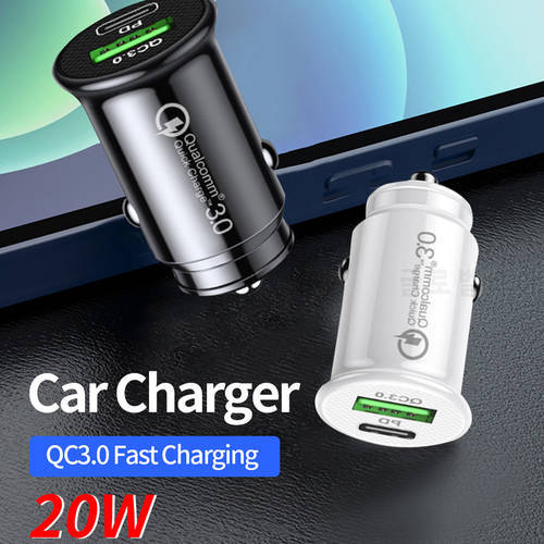 USB C Car Charger QC 3.0 48W 3A Type PD Fast Charging Car Charger For iPhone 12 13 Pro Xiaomi Huawei Samsung OPPO Car Charger