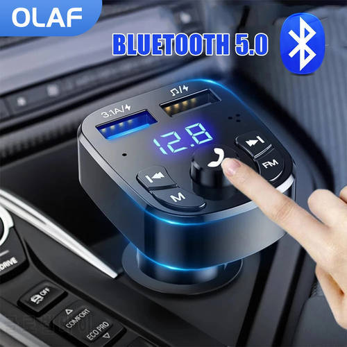 3.1A Fast Car Charger Bluetooth 5.0 FM Transmitter Wireless Handsfree Audio Receiver Auto MP3 Player Dual USB Car Phone Charger