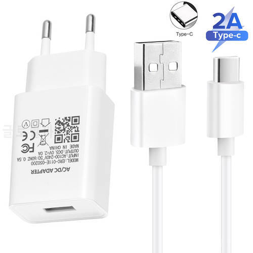 For Xiaomi POCO M4 M3 X4 X3 NFC F3 F2 Pro Redmi Note 11 10 10S 9T 9 Pro Huawei P40 Phone Adapter EU Plug Type-C USB Cable Cord
