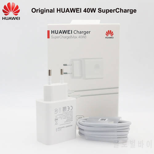 Original Huawei Supercharge Quick Charger 40W 10V 4A EU Adapter 5A Type C Cable For P20 Pro P30 P40 Lite Mate 10 Mate 20 30 Pro