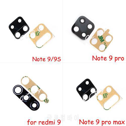 50pcs Camera Glass Lens For Xiaomi Redmi 9 9T 9i 9C 9AT Note 9 9S Pro Max Rear Bcak Camera Glass Cover With Adhesive Sticker